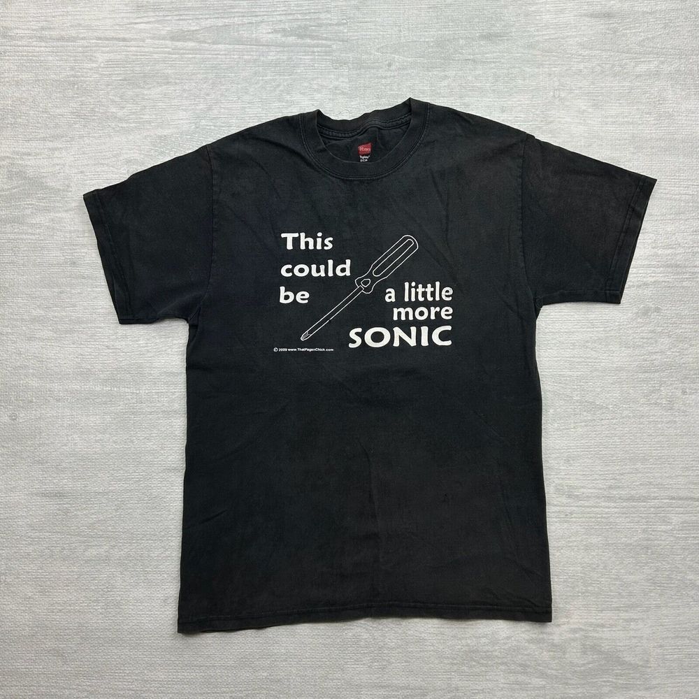 Vintage Y2K Doctor Who‎ Shirt Adult Small Black Sonic Screwdriver Pagan Chick